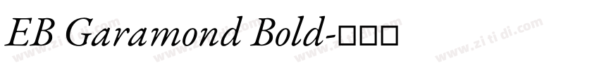 EB Garamond Bold字体转换